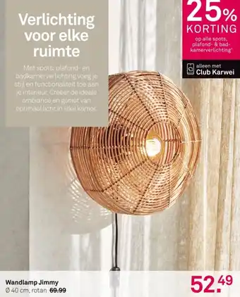 Karwei Wandlamp Jimmy aanbieding