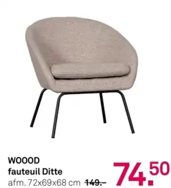 Karwei Woood fauteuil ditte aanbieding