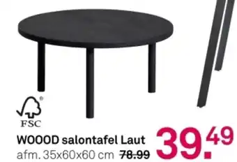 Karwei WOOOD salontafel Laut aanbieding