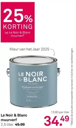 Karwei Le Noir & Blanc muurverf aanbieding