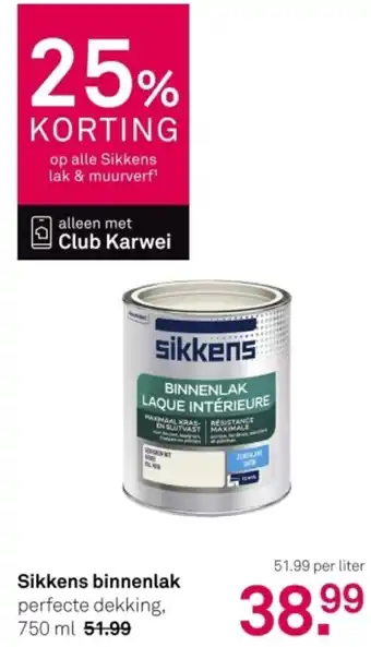 Karwei Sikkens binnenlak aanbieding