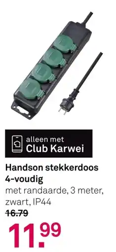 Karwei Handson stekkerdoos 4-voudig aanbieding