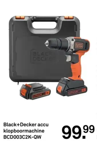 Karwei Black+Decker accu klopboormachine BCD003C2K-QW aanbieding