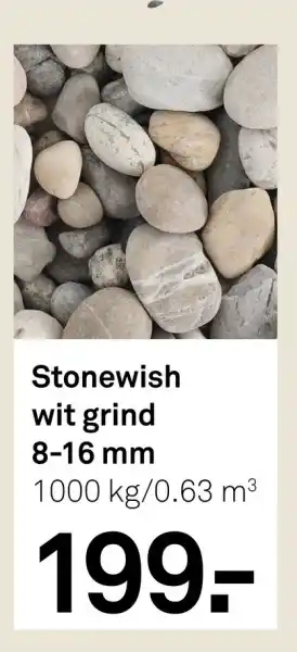 Karwei Stonewish wit grind 8-16 mm aanbieding