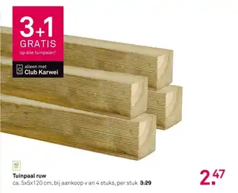 Karwei Tuinpaal ruw aanbieding