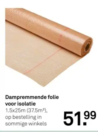 Karwei Dampremmende folie voor isolatie aanbieding