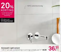 Karwei Dumawall+ Light cement aanbieding