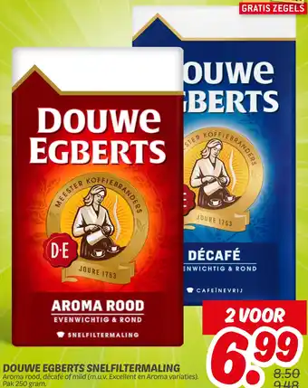 Dekamarkt Douwe egberts snelfiltermaling aanbieding