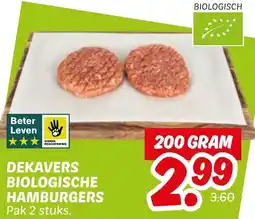 Dekamarkt Dekavers biologische hamburgers aanbieding