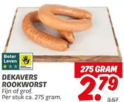 Dekamarkt Dekavers rookworst aanbieding