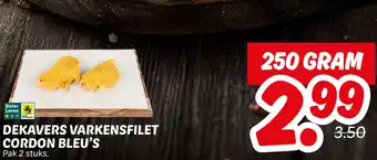 Dekamarkt Dekavers varkensfilet cordon bleu's aanbieding