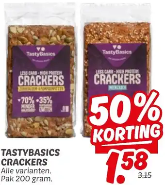 Dekamarkt Tastybasics crackers aanbieding