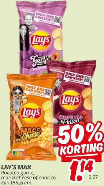 Dekamarkt Lay's max aanbieding