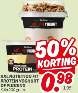 Dekamarkt XXL nutrition fit protein yoghurt of pudding aanbieding