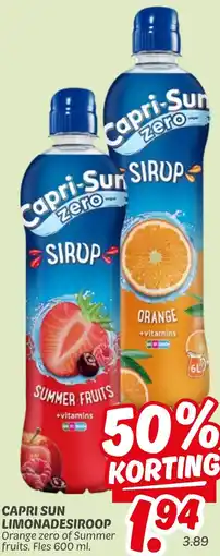 Dekamarkt Capri sun limonadesiroop aanbieding