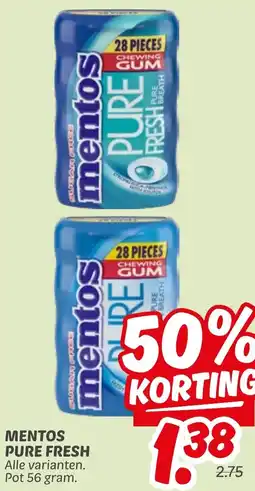 Dekamarkt Mentos pure fresh aanbieding