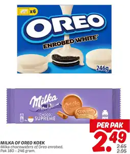 Dekamarkt Milka of Oreo koek aanbieding