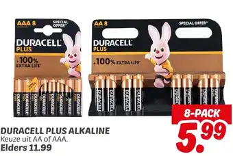 Dekamarkt Duracell plus alkaline aanbieding