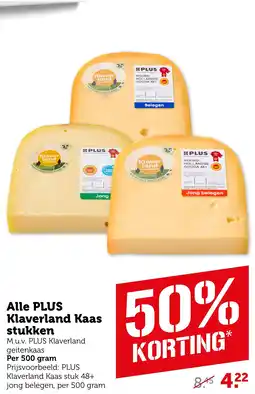 Coop Alle PLUS Klaverland Kaas stukken aanbieding