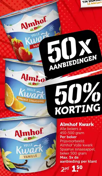 Coop Almhof Kwark aanbieding