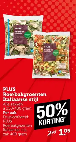 Coop PLUS Roerbakgroenten Italiaanse stijl aanbieding