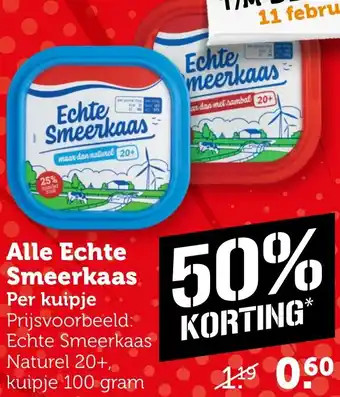 Coop Alle Echte Smeerkaas aanbieding