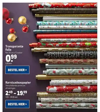 Makro Transparante Folie Of Kerstcadeaupapier aanbieding