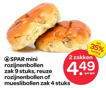 Spar SPAR mini rozijnenbollen aanbieding