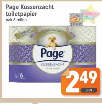 Dagwinkel Page Kussenzacht Toiletpapier aanbieding