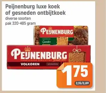 Dagwinkel Peijnenburg Luxe Koek Of Gesneden Ontbijkoek aanbieding