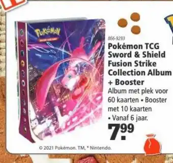 Marskramer Pokémon TCG Sword & Shield Fusion Strike Collection Album + Booster aanbieding