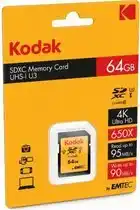 Bol.com Kodak SDXC 64GB Class10 U3 aanbieding