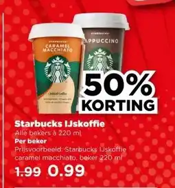 PLUS Starbucks IJskoffie aanbieding