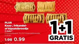 PLUS PLUS Kaas-, frikandel- of kipsatébroodje aanbieding