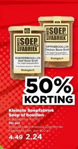 PLUS Kleinste Soepfabriek Soep of bouillon aanbieding