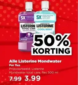 PLUS Alle Listerine Mondwater aanbieding