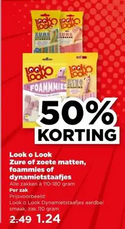 PLUS Look o Look Zure of zoete matten, foammies of dynamietstaafjes aanbieding