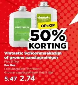 PLUS Vintastic Schoonmaakazijn of groene aanslagreiniger aanbieding