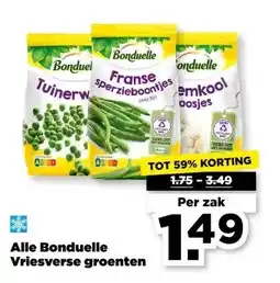 PLUS Alle Bonduelle Vriesverse groenten aanbieding