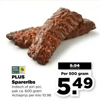 PLUS PLUS Spareribs aanbieding