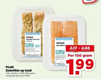 PLUS PLUS Zalmfilet op huid aanbieding