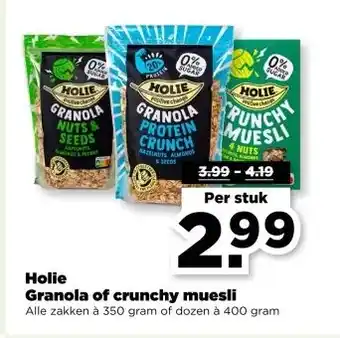 PLUS Holie Granola of crunchy muesli aanbieding