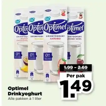 PLUS Optimel Drinkyoghurt aanbieding