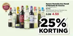 PLUS Barone Montalto Due Mondi of Marqués de Cáceres aanbieding