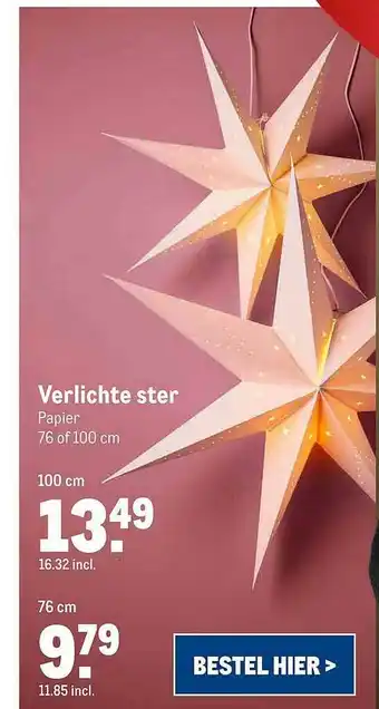 Makro Verlichte Ster aanbieding