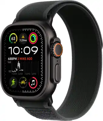 Coolblue Apple Watch Ultra 2 4G 49mm Zwart Trail Band Zwart S/M aanbieding