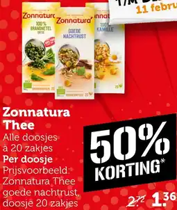 Coop Zonnatura Thee aanbieding