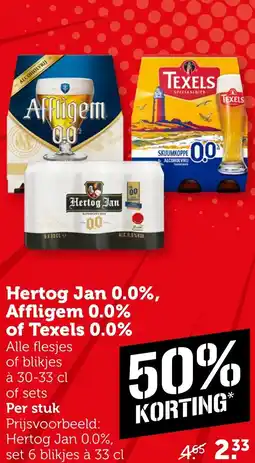 Coop Hertog Jan 0.0%, Affligem 0.0% of Texels 0.0% aanbieding