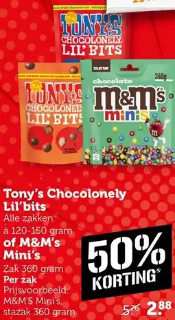 Coop Tony's Chocolonely Lil'bits of M&M's Mini's aanbieding