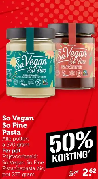 Coop So Vegan So Fine Pasta aanbieding